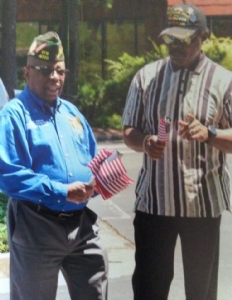 Commander Jordan, Post 12180, joins other veterans during National Flag Day.